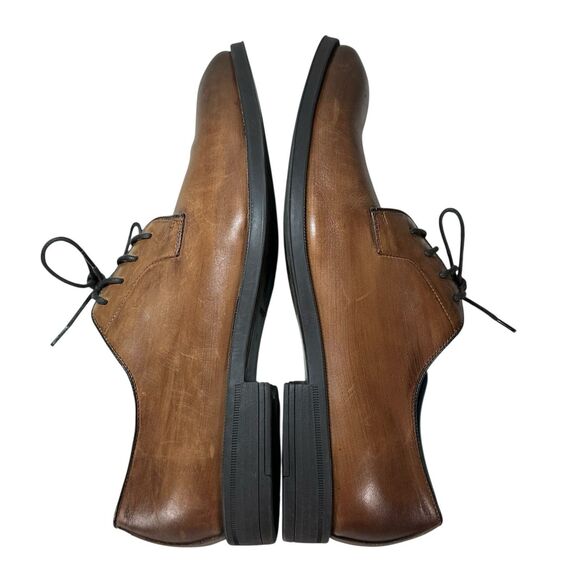 WINTHROP Callan Brown Leather Oxford Dress Shoes Men Size 11 Cognac Old Money - Picture 5 of 9